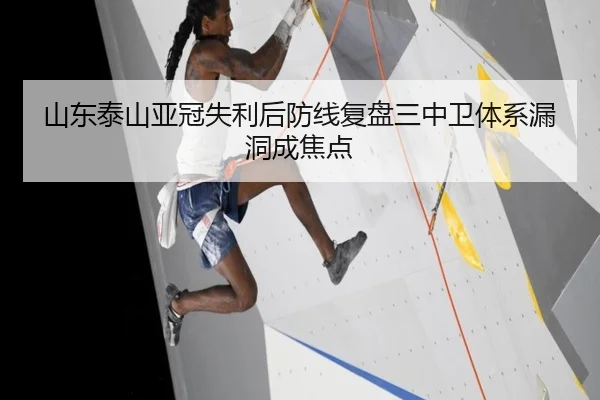 山东泰山亚冠失利后防线复盘三中卫体系漏洞成焦点